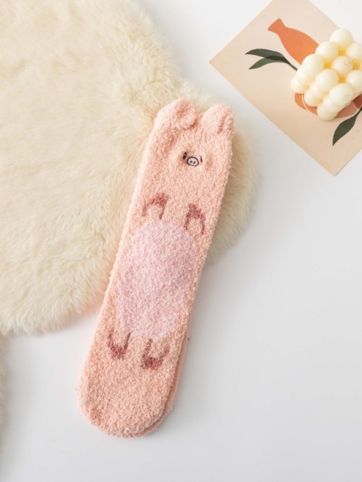 Носки iLikeGift «Sweet piglet», pink, мужские/женские евро размер 36-44 