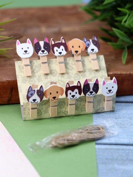Прищепки ПО ПЛАНУ. &quot;Dogs&quot;, mix color 