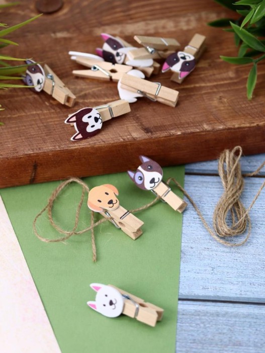 Прищепки ПО ПЛАНУ. &quot;Dogs&quot;, mix color 