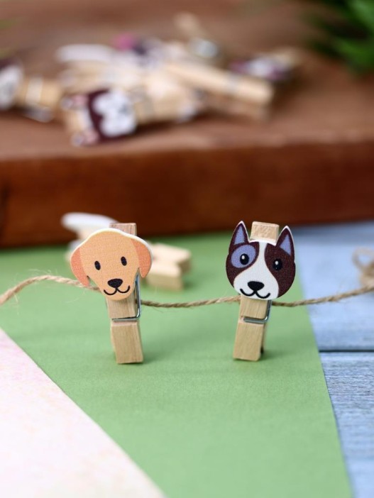 Прищепки ПО ПЛАНУ. &quot;Dogs&quot;, mix color 