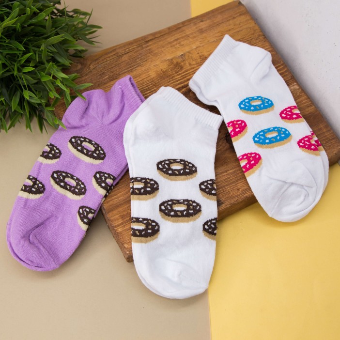 Носки женские "Donuts colored", р. 35-40 