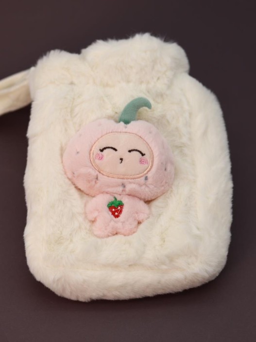 Грелка плюшевая с ремешком &quot;Plush friends&quot;, strawberries, 400 мл (21*15,2 см) 