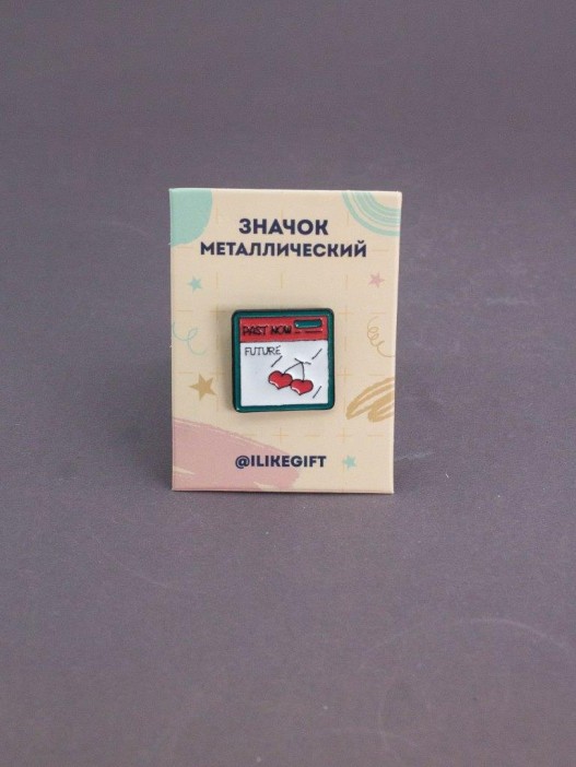 Значок металлический iLikeGift &quot;Cherry time portal&quot; 