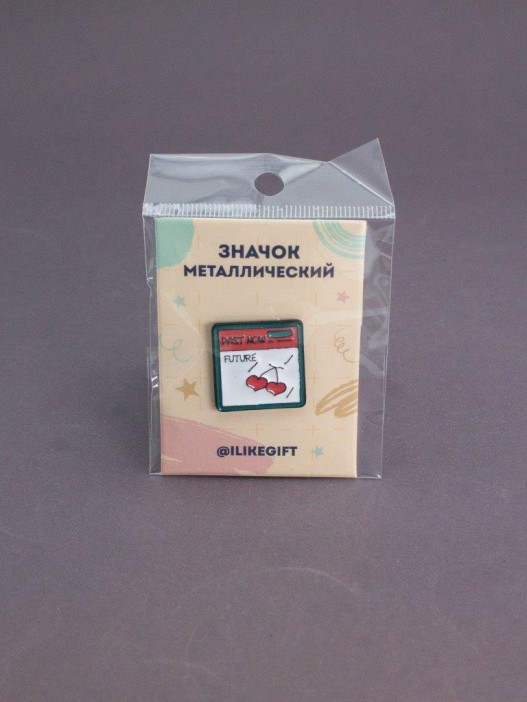 Значок металлический iLikeGift &quot;Cherry time portal&quot; 