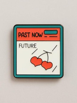 Значок металлический iLikeGift "Cherry time portal"