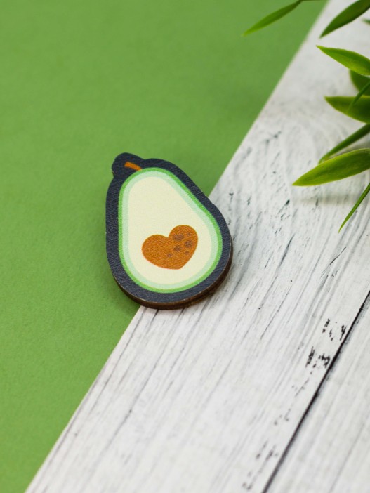 Значок ECO из дерева AVOCADO 