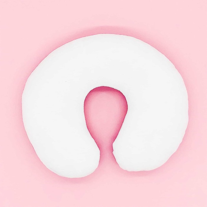 Подушка для шеи "Pink flamingo", black 