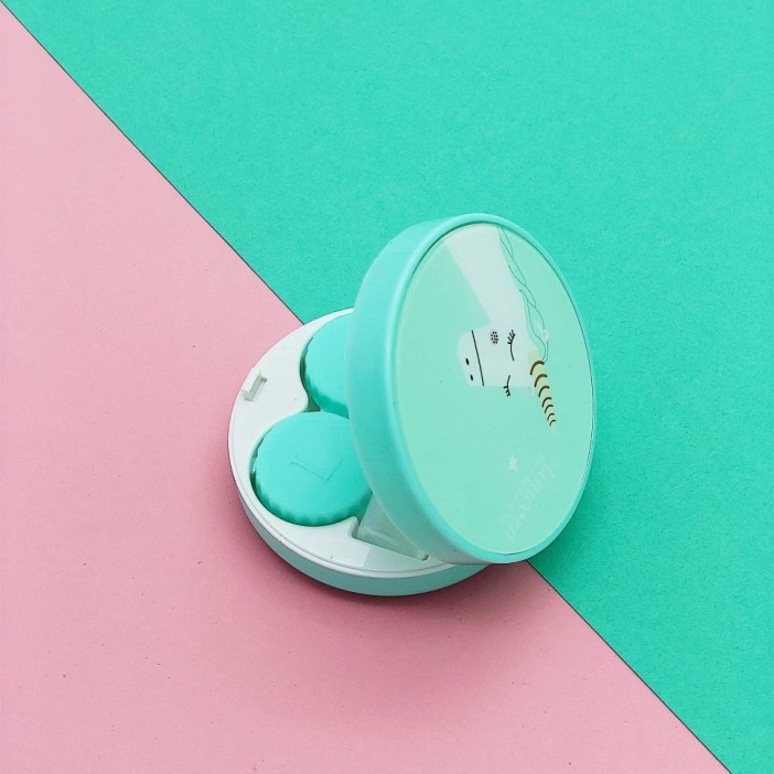 Контейнер для линз "Unicorn", green 