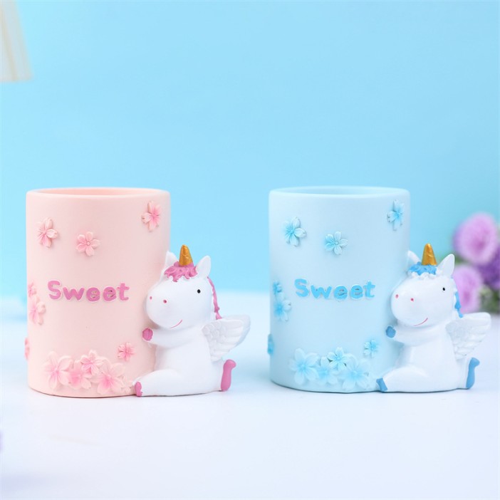 Подставка для канцелярских принадлежностей «Sweet unicorn», blue 