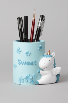 Подставка для канцелярских принадлежностей «Sweet unicorn», blue