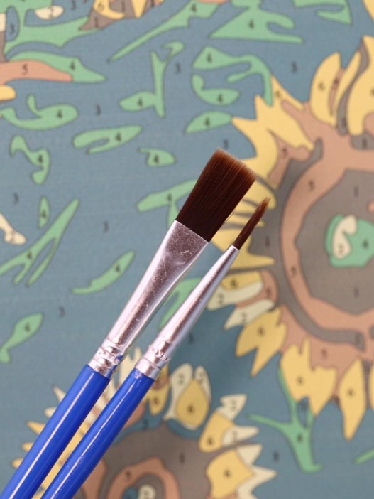 Картина по номерам на подрамнике Draw Me! «Bright sunflowers», (20*20 см) 