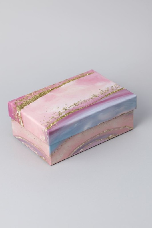 Подарочная коробка "Аметист", синяя (21*14*8,5)
