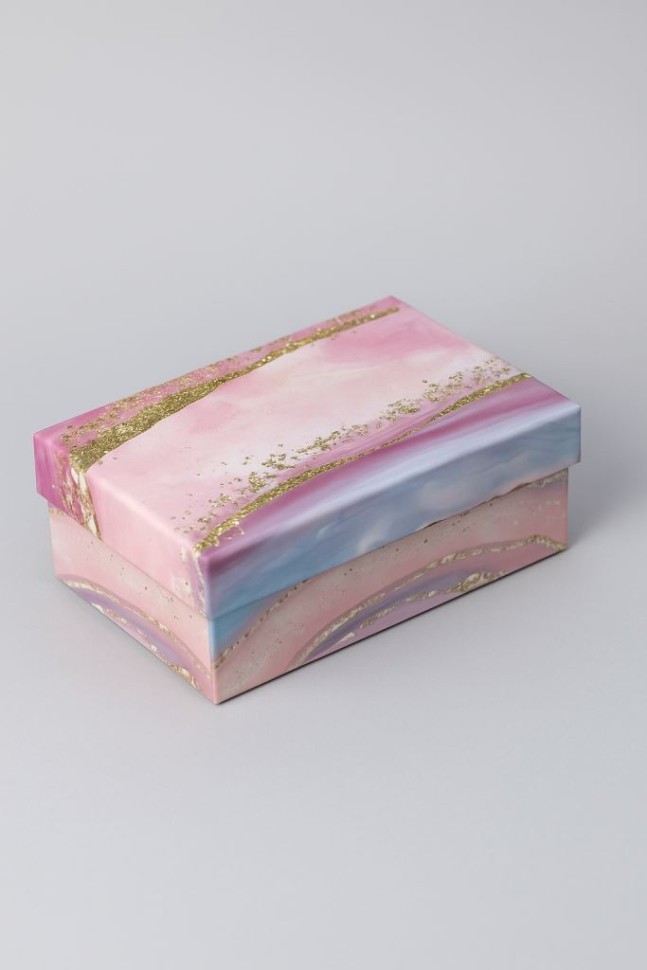Подарочная коробка "Аметист", синяя (21*14*8,5)
