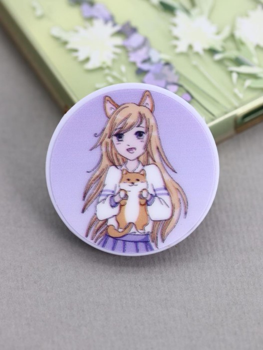 Попсокет &quot;Anume girl and foxy&quot; 