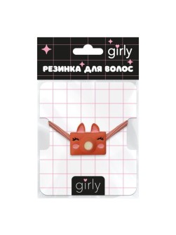 Резинка для волос GIRLY "Camera fox", orange