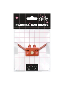 Резинка для волос GIRLY "Камера-лисичка", оранжевая