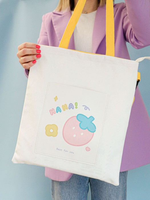 Сумка шоппер &quot;Strawberry&quot;, white 