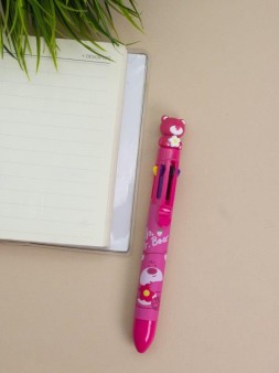 Разноцветная ручка 8 в 1 "Hello, Mr. Bear", fuchsia