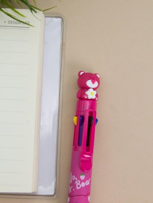 Разноцветная ручка 8 в 1 &quot;Hello, Mr. Bear&quot;, fuchsia 