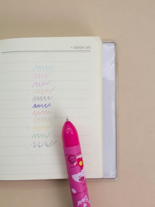 Разноцветная ручка 8 в 1 &quot;Hello, Mr. Bear&quot;, fuchsia 