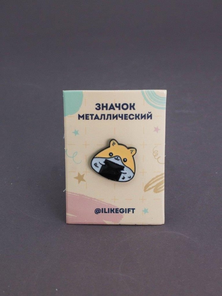 Значок металлический iLikeGift "Хомяк Нори"