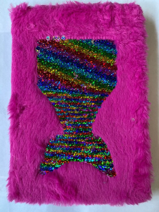 Блокнот плюшевый &quot;Mermaid tail&quot;, mix, 21,5х15 см, плотность 80 гр. 