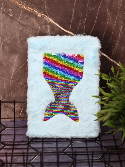 Блокнот плюшевый &quot;Mermaid tail&quot;, mix, 21,5х15 см, плотность 80 гр. 