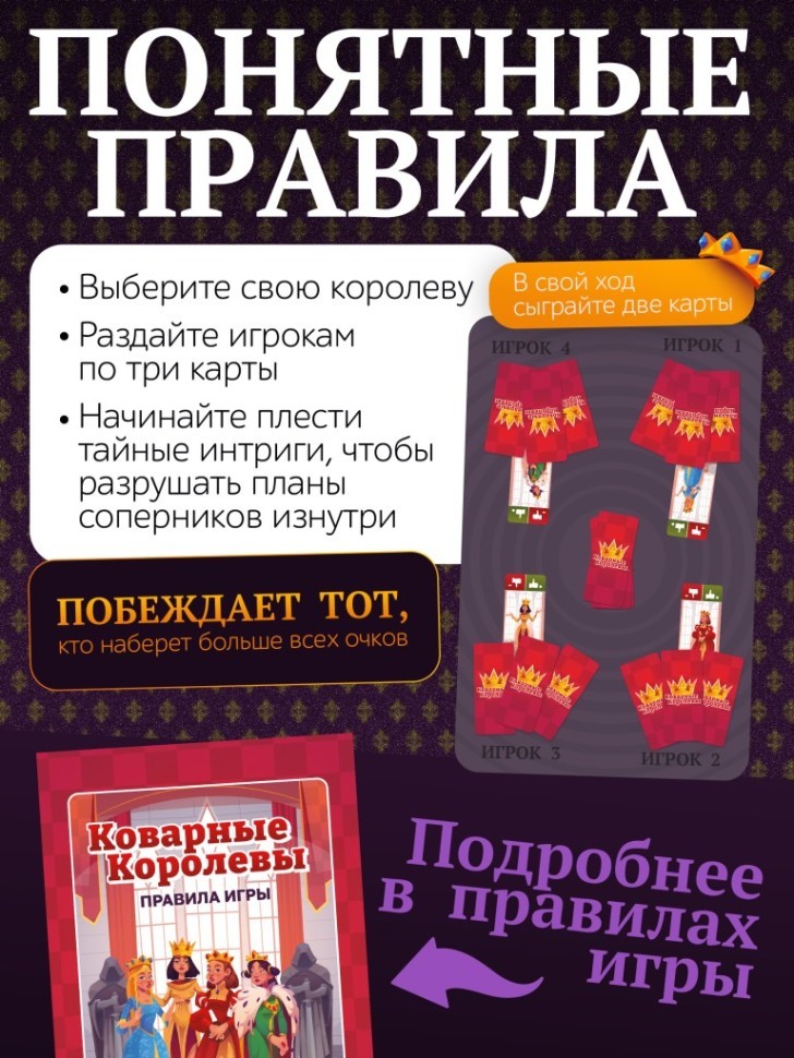 Игра настольная "Коварные королевы"
