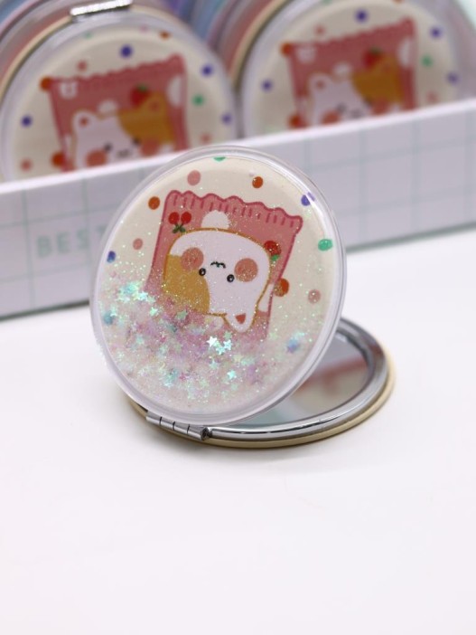 Зеркало раскладное шейкер &quot;Lucky Kittens&quot;, белое, 7*7 см 