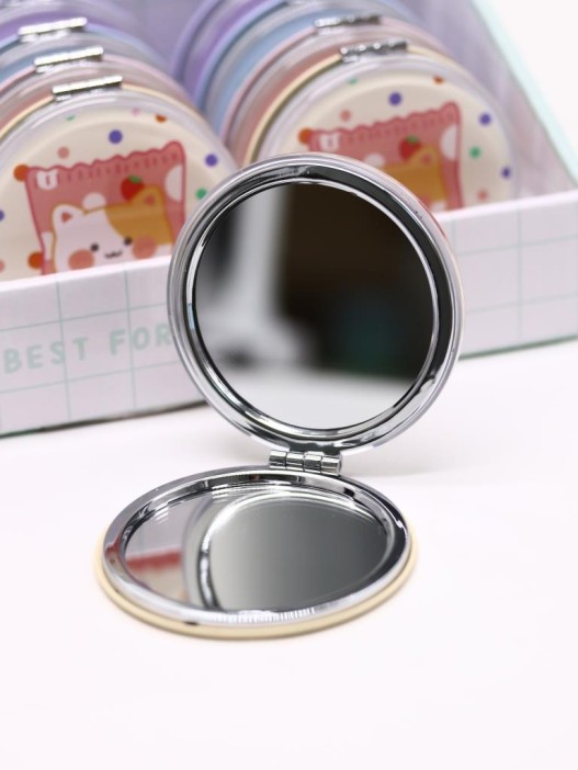 Зеркало раскладное шейкер &quot;Lucky Kittens&quot;, белое, 7*7 см 