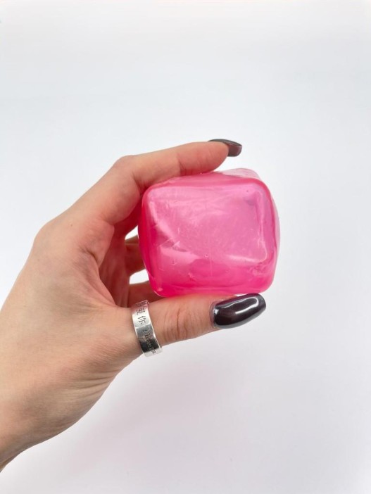 Мялка - антистресс «Ice cube», pink 