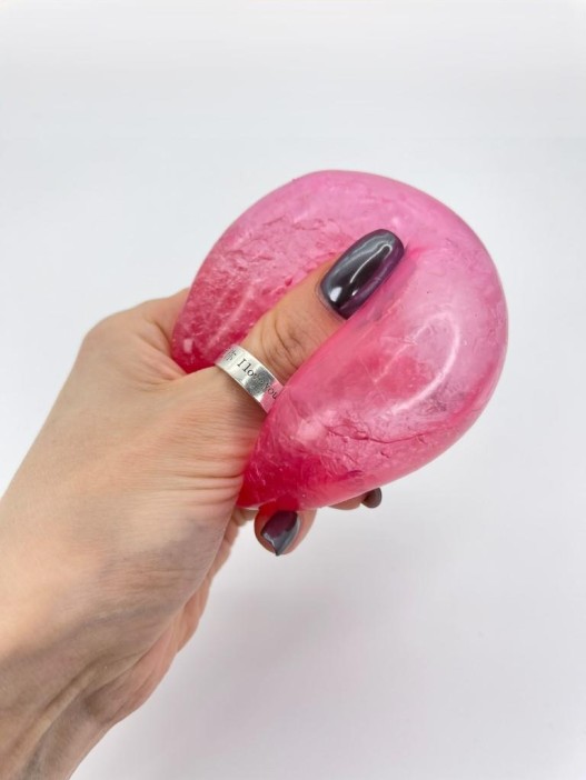 Мялка - антистресс «Ice cube», pink 