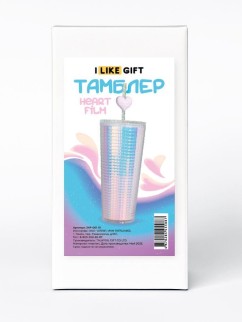 Тамблер iLikeGift "Heart film", purple (720 мл)