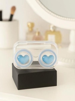 Контейнер для линз «Circle hearts», blue