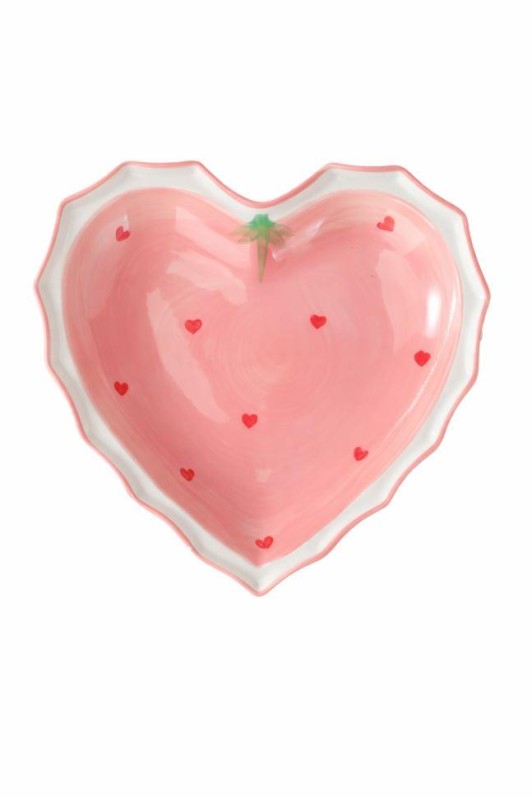 Набор керамических тарелок 6шт. "Настоящая любовь", розовая (18,5х3,2см) 