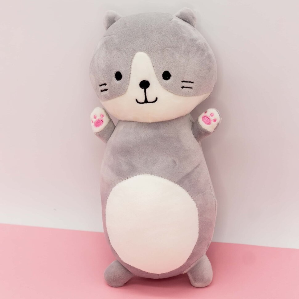 Мягкая игрушка "Кот Бруно", серая, 30 см