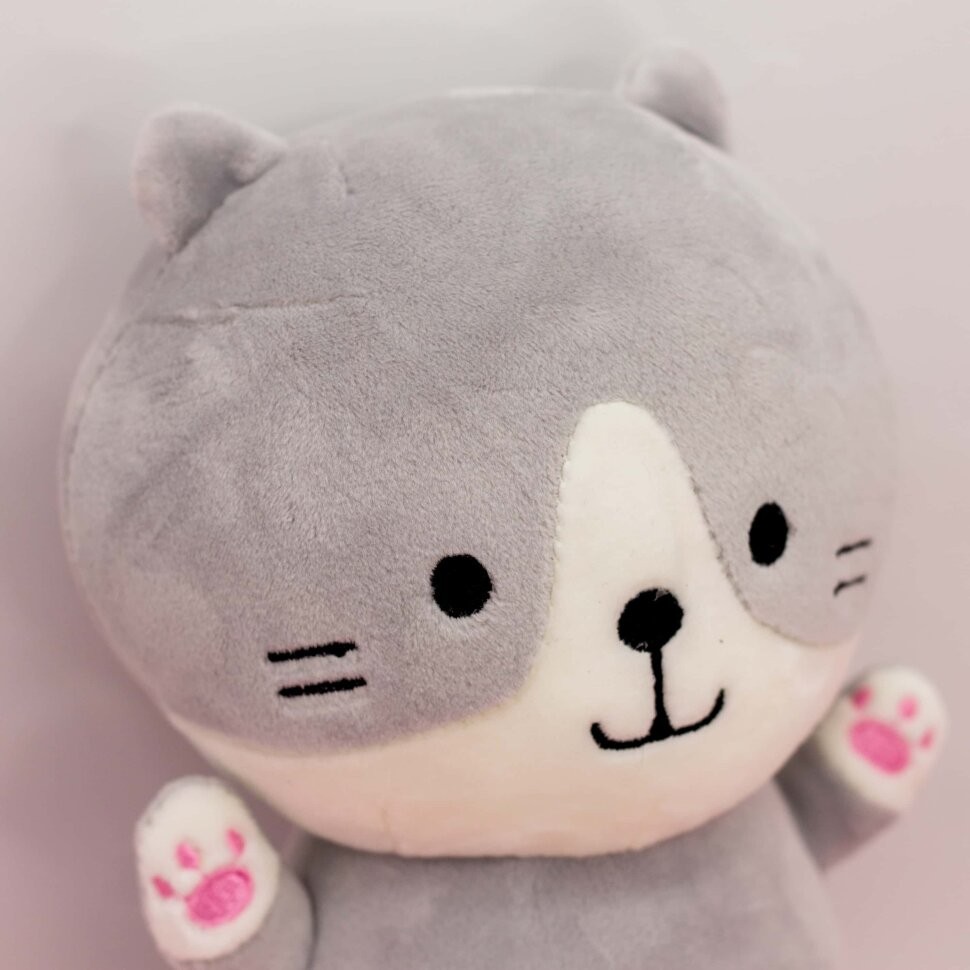 Мягкая игрушка "Кот Бруно", серая, 30 см