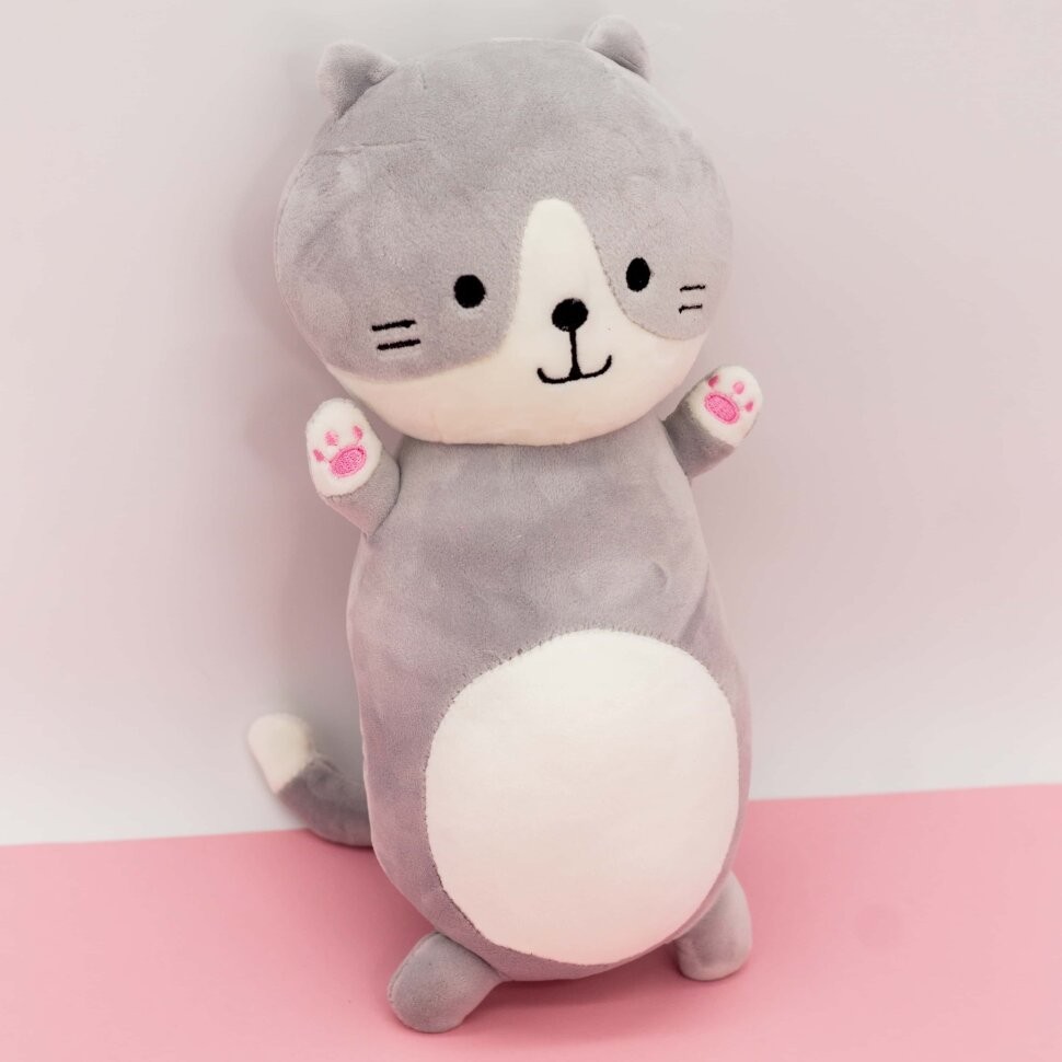 Мягкая игрушка "Кот Бруно", серая, 30 см