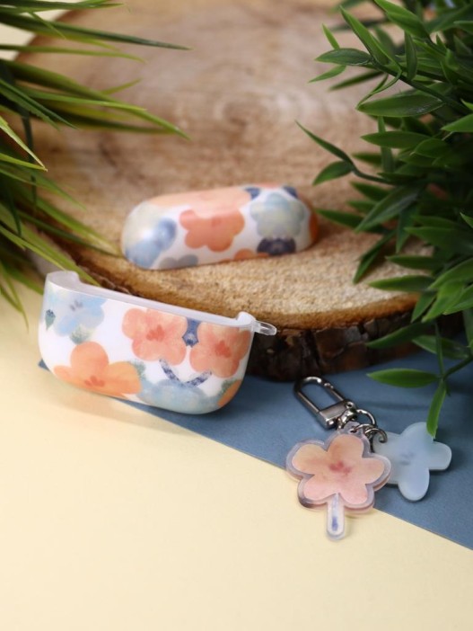 Чехол для AirPods Pro &quot;Flower mix&quot;, orange-blue 