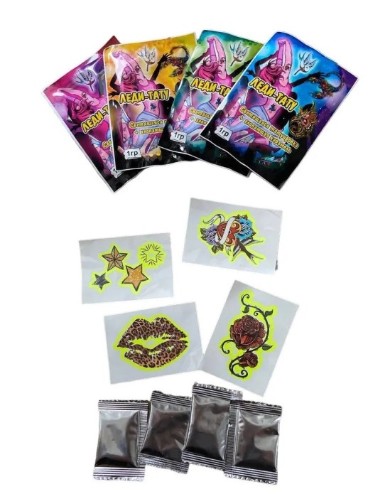 Карамель взрывная "Леди Тату" со светящейся  татуировкой (шоубокс - 30 шт.) 