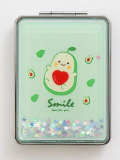 Зеркало-шейкер раскладное &quot;Sparkles avocado&quot; one (8*6 см)
