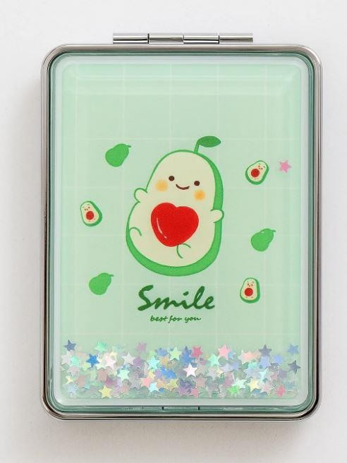 Зеркало-шейкер раскладное &quot;Sparkles avocado&quot; one (8*6 см) 