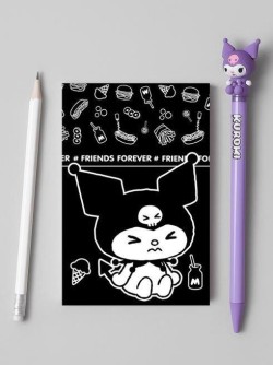 Блокнот А7 "Куроми-2", 65*98 мм, клетка, 40 л на скрепке, обложка 200 гр/м2