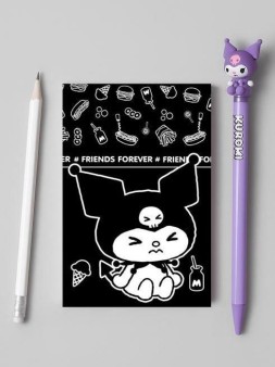 Блокнот А7 "Куроми-2", 65*98 мм, клетка, 40 л на скрепке, обложка 200 гр/м2