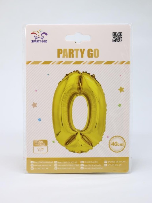 Шар фольгированный &quot;Milestone moments&quot; цифра 0, золото (40 см) 