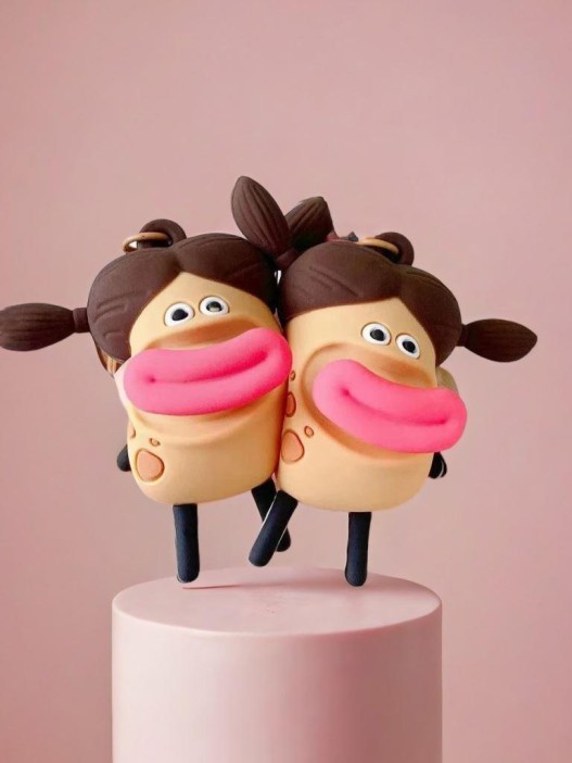 Брелок &quot;Fried potato girl&quot;, pink lips 