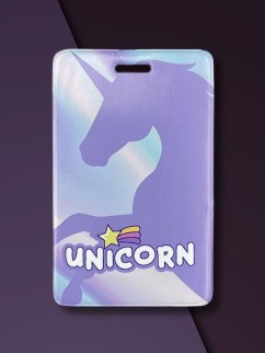Держатель для карт &quot;Purple unicorn&quot; (6,5 х 10,4 см)