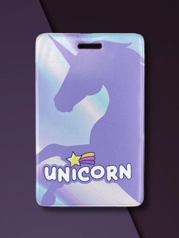 Держатель для карт "Purple unicorn" (6,5 х 10,4 см)