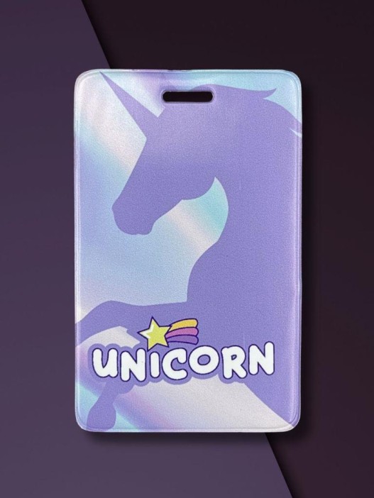 Держатель для карт &quot;Purple unicorn&quot; (6,5 х 10,4 см) 