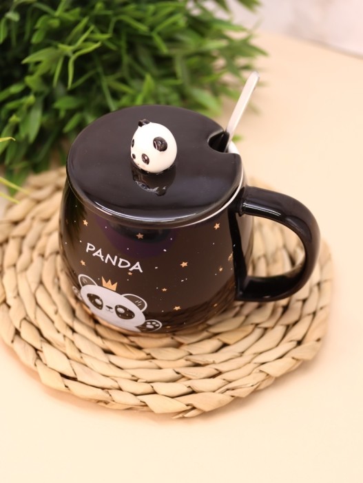 Кружка "King Panda", black (420 мл) 